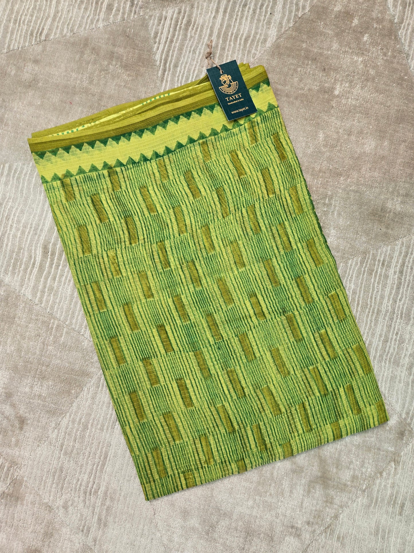 Green Handblock Kota DORIYA saree