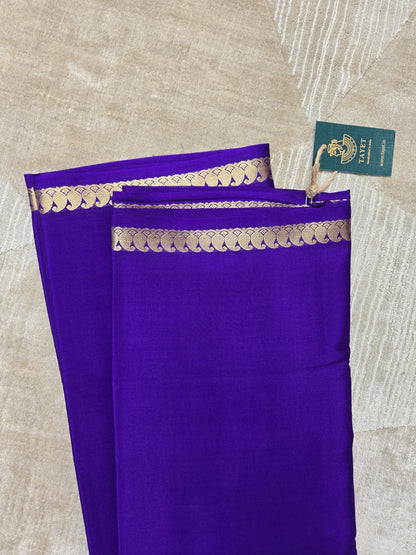 Purple Mysore Crepe Silk Saree