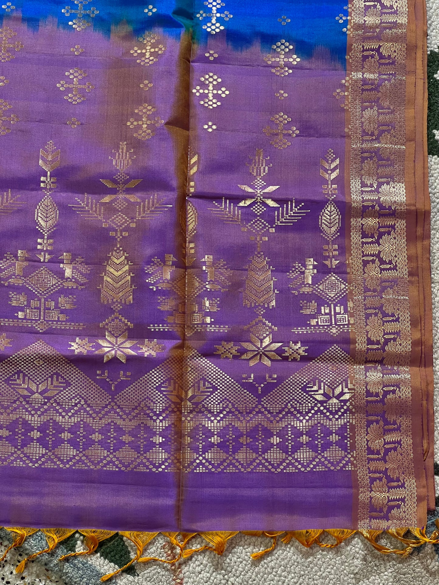 Blue Pure Soft Silk Saree