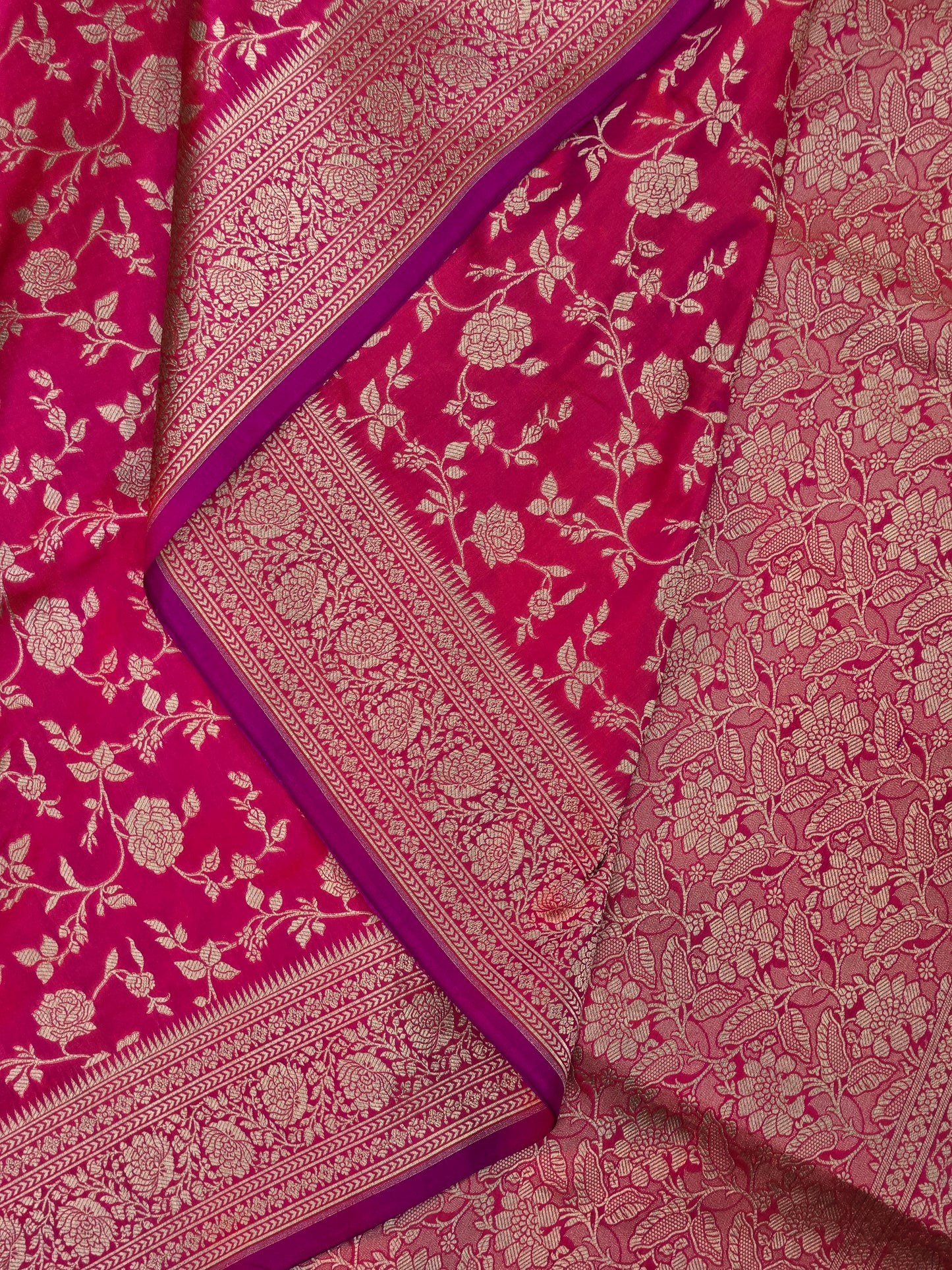 Pink Banarasi Handloom Silk Saree