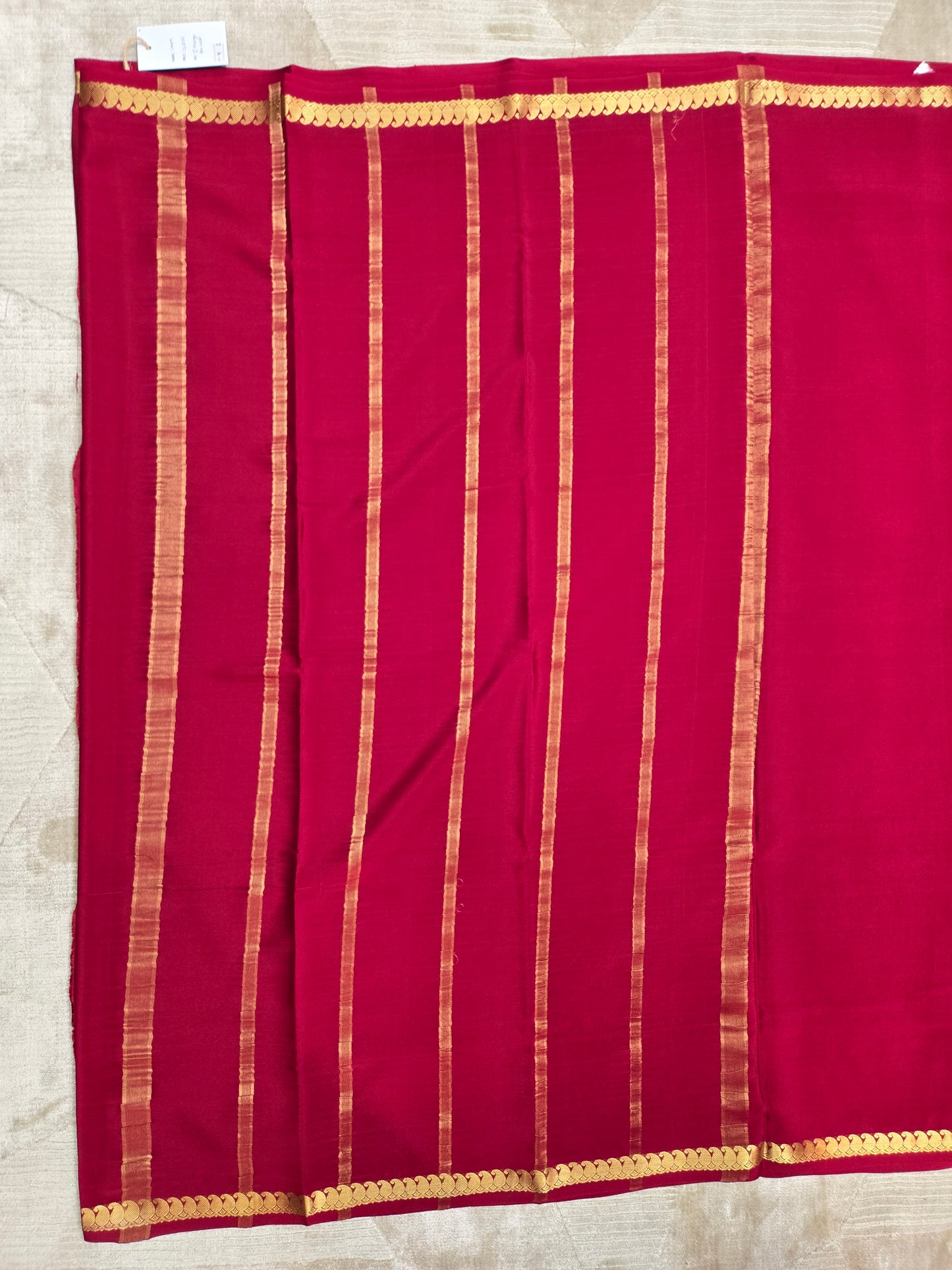 Maroon Mysore Crepe Silk Saree