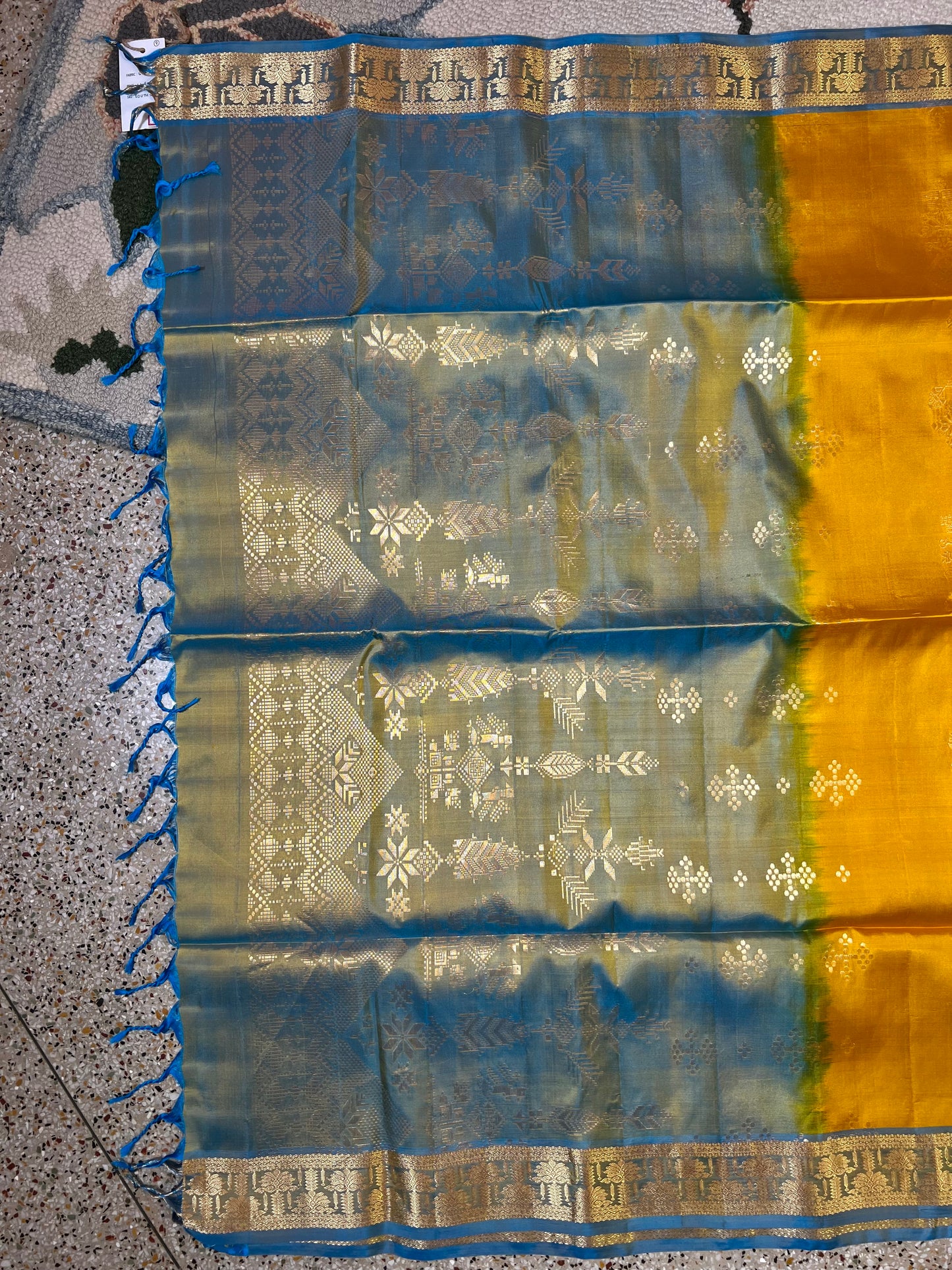 Yellow Pure Soft Silk Saree