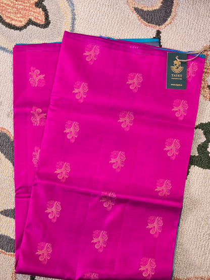 Purple Pure Soft Silk Saree