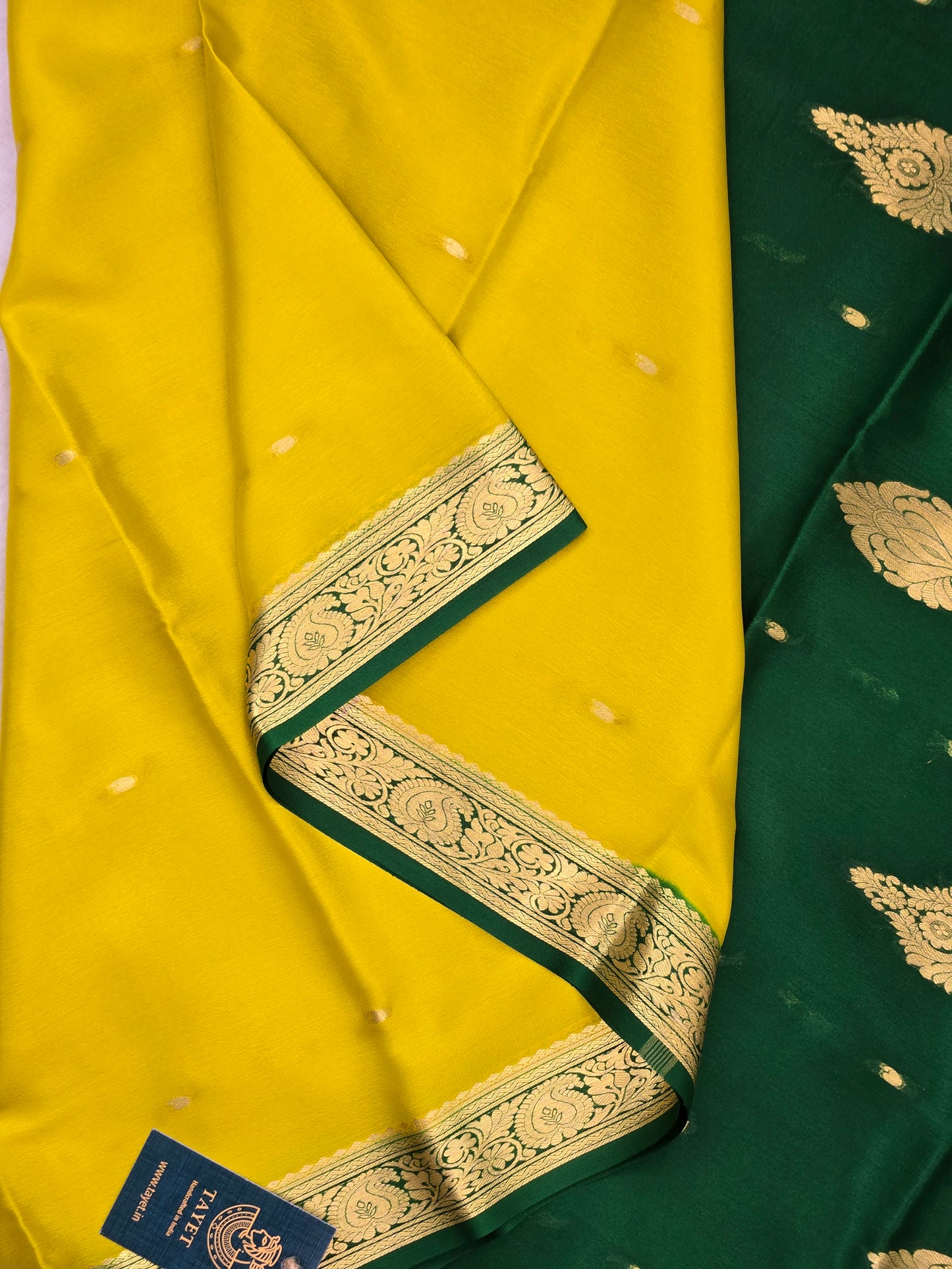 Green Mysore Crepe Silk Saree