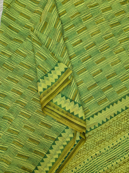 Green Handblock Kota DORIYA saree