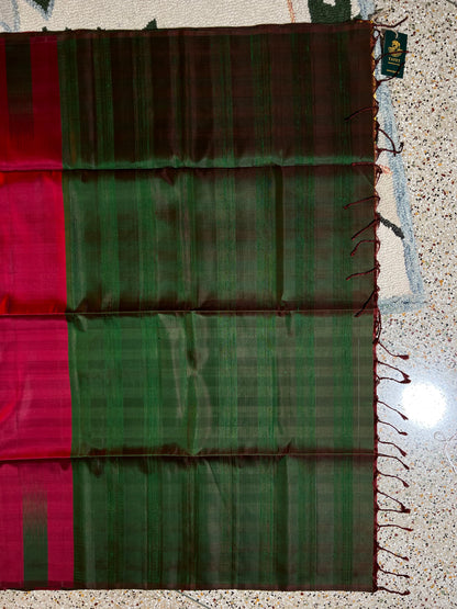 Maroon Pure Soft Silk Saree