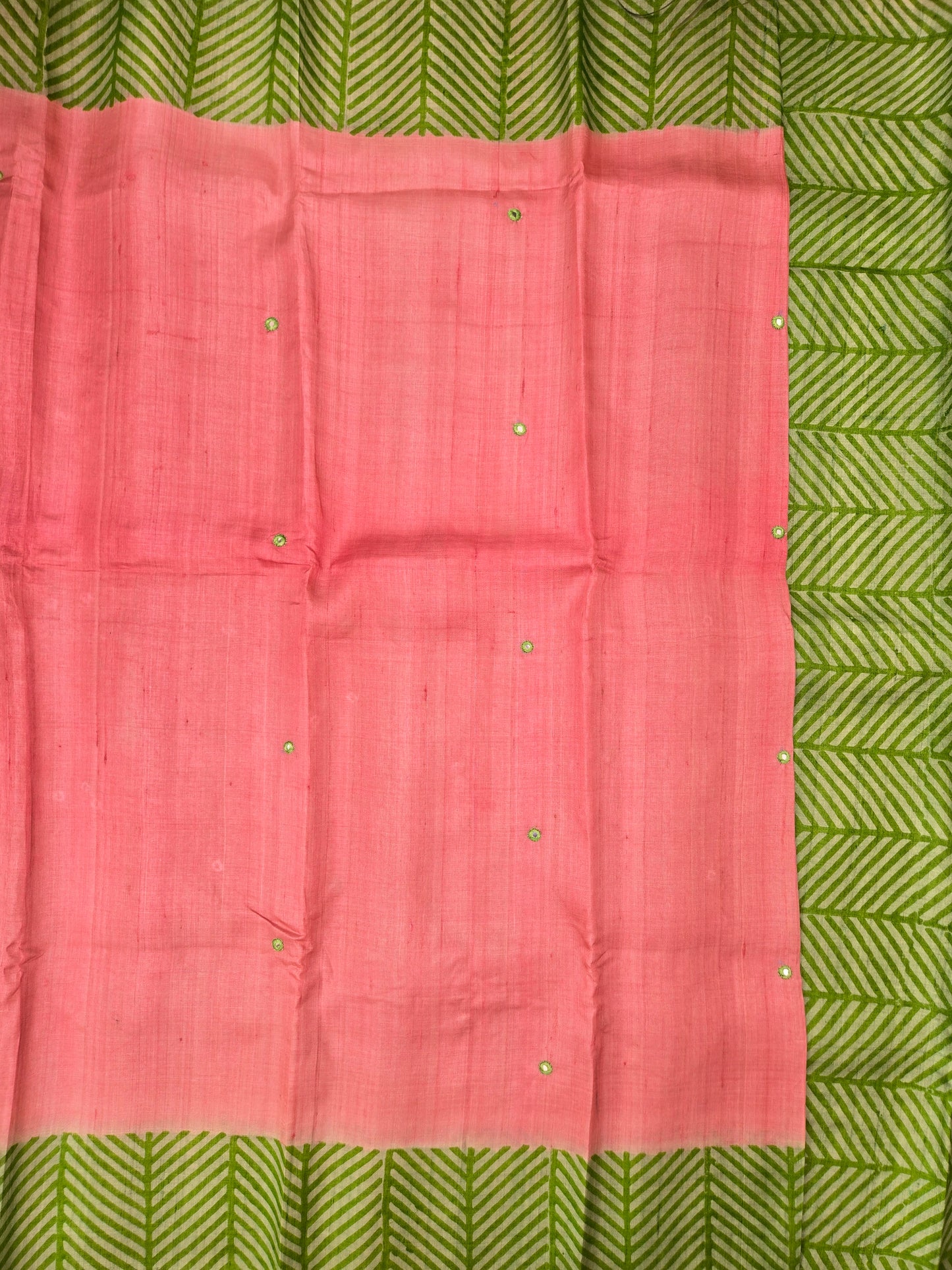 Pink Printed Pure Silk Saree