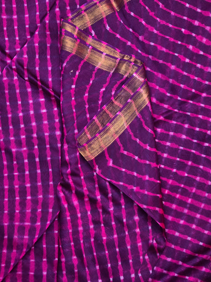 PURPLE TIE DYE MOTDA SILK COTTON SAREE