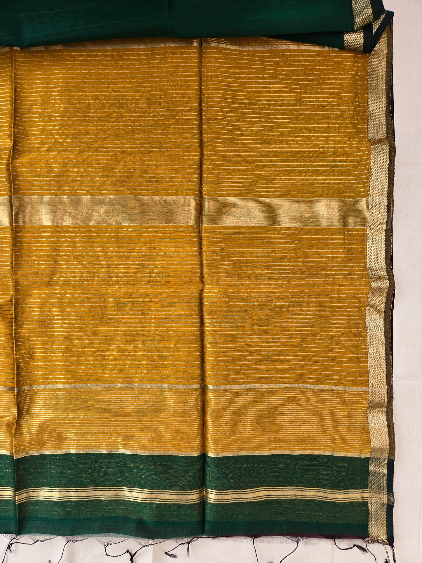 Green Maheshwari Silk Cotton Saree