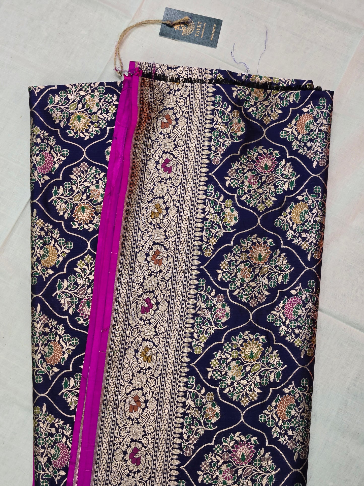 Blue Banarasi Handloom Silk Saree