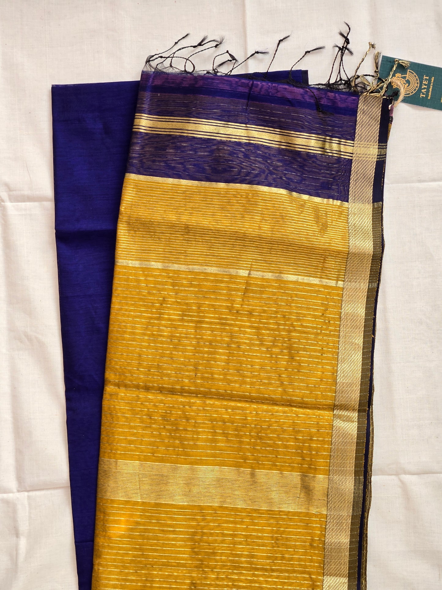 Blue Maheshwari Silk Cotton Saree