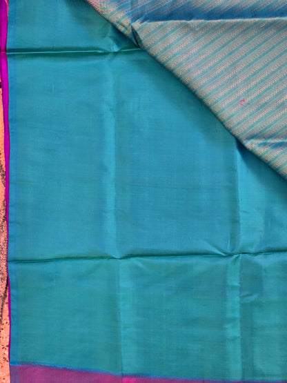 Purple Pure Soft Silk Saree