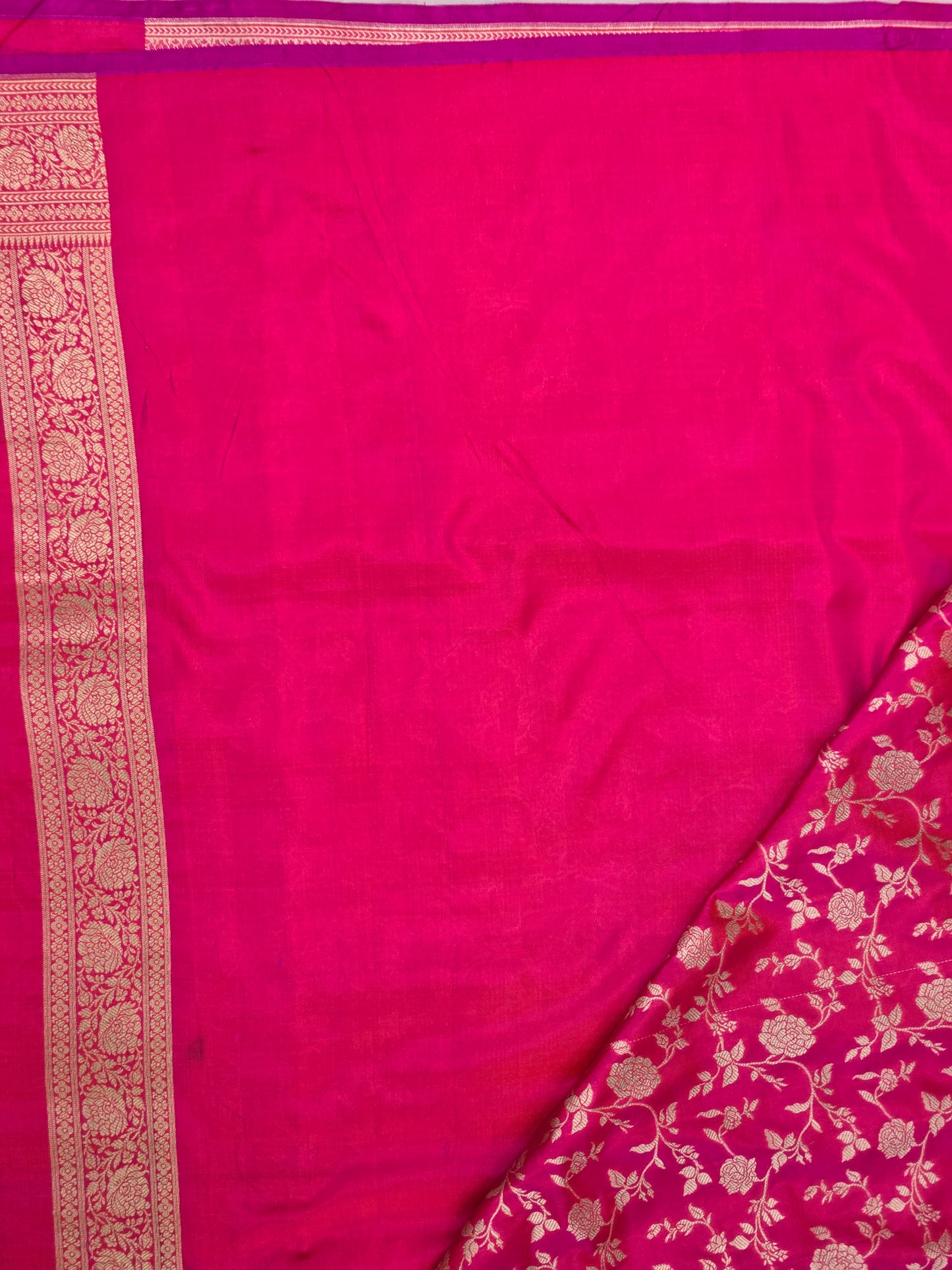 Pink Banarasi Handloom Silk Saree