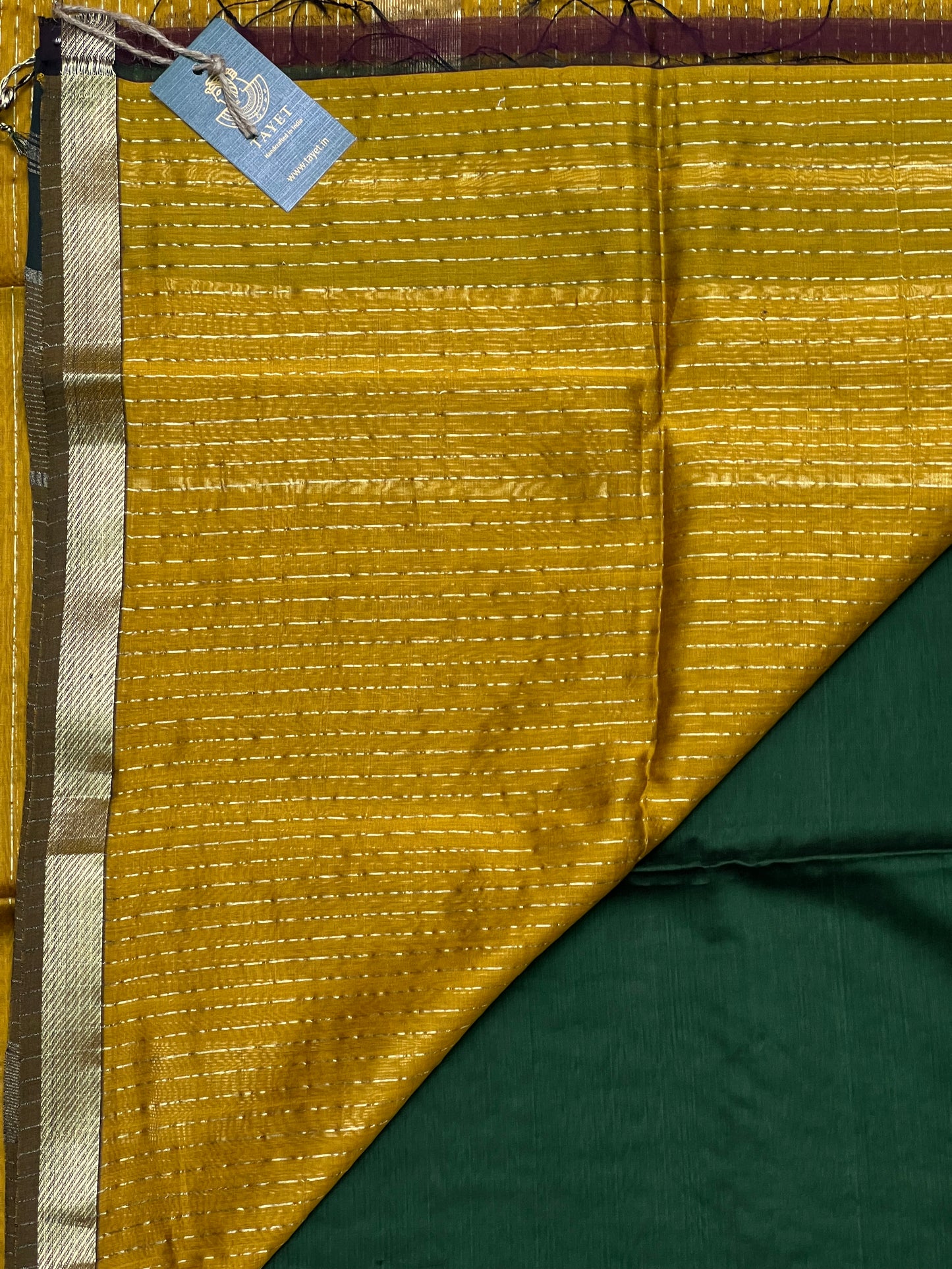 Green SilkCotton Maheshwari Saree