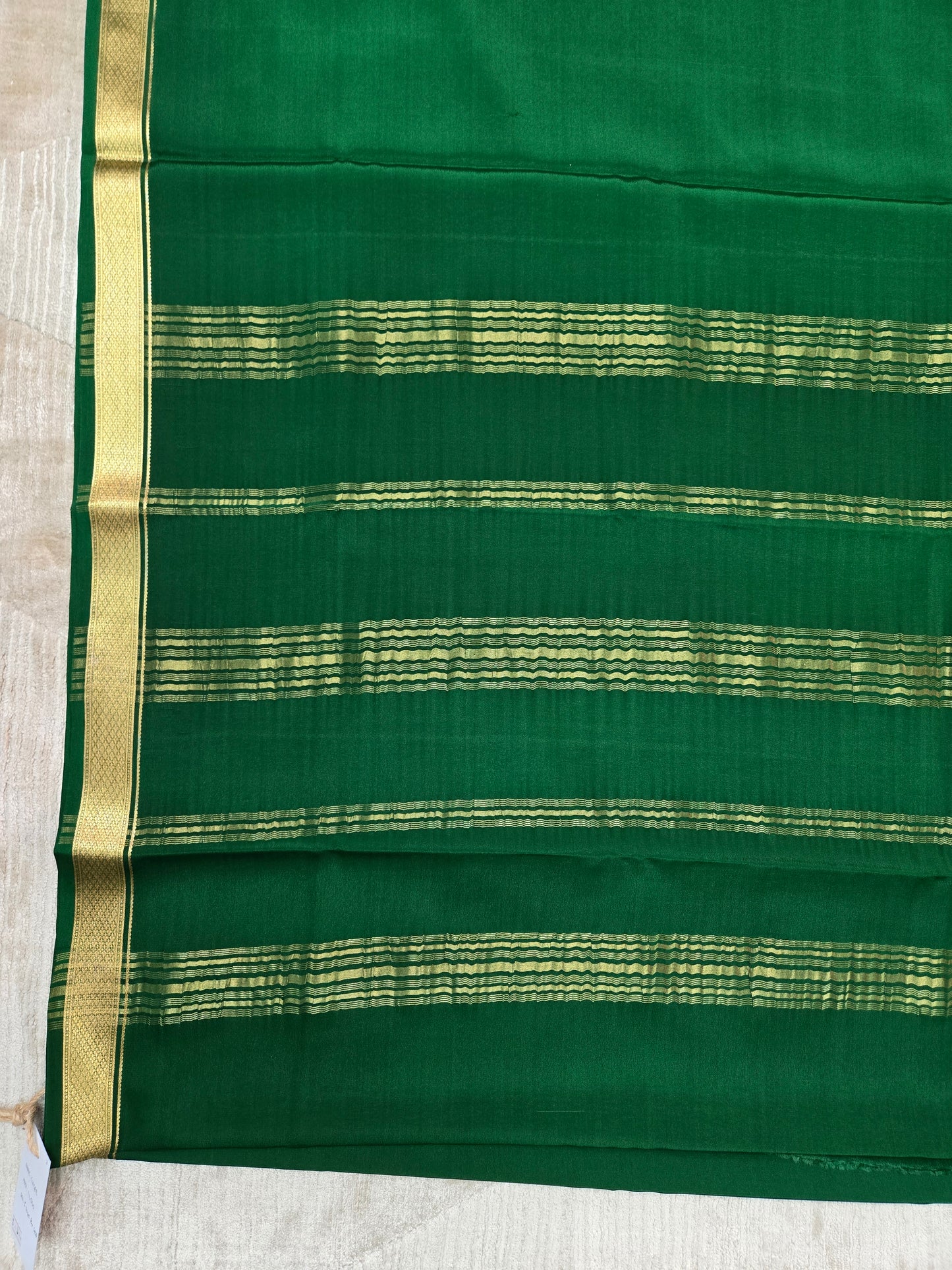 Green Mysore Crepe Silk Saree