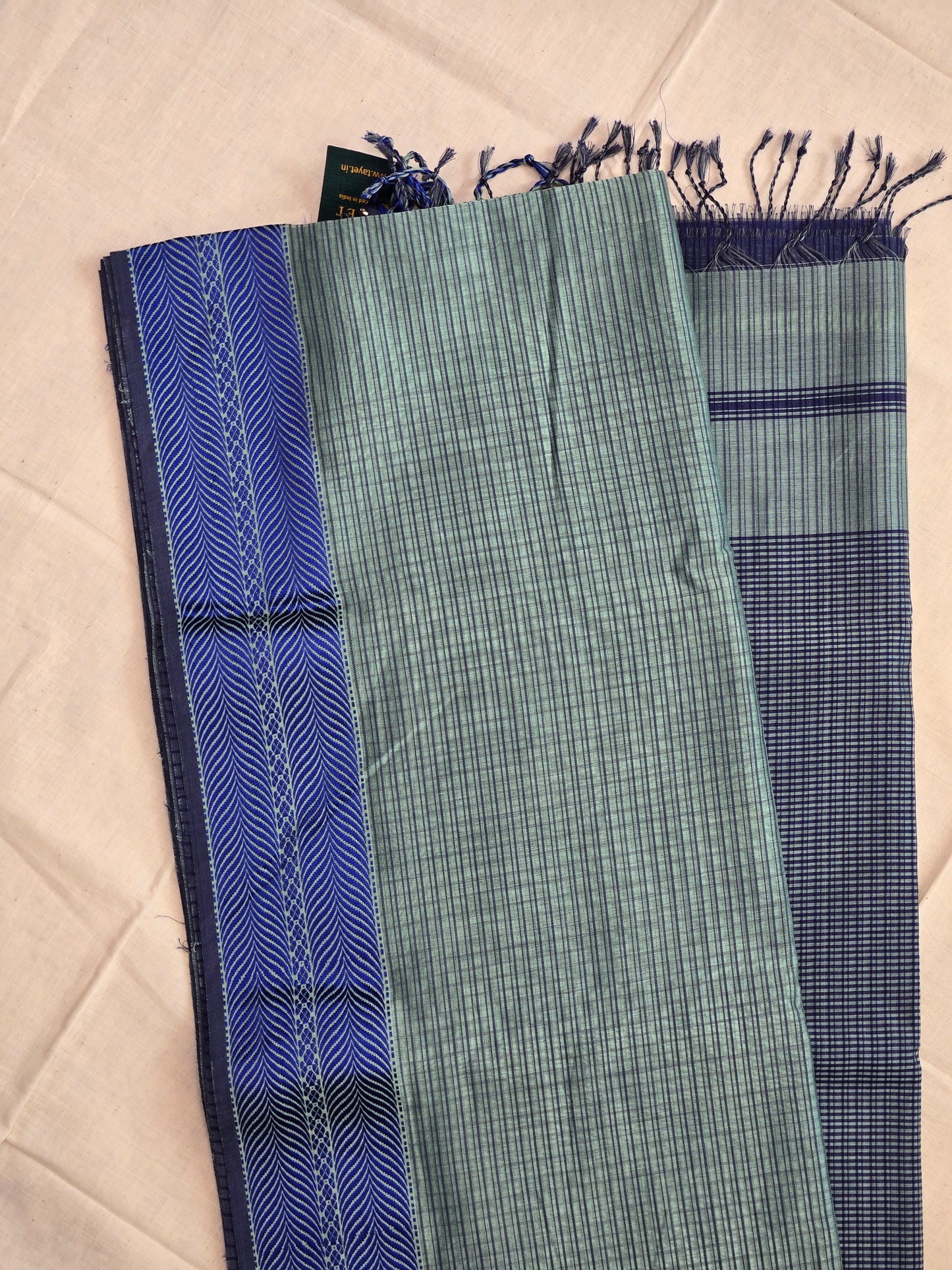 Blue Maheshwari Silk Cotton Sari