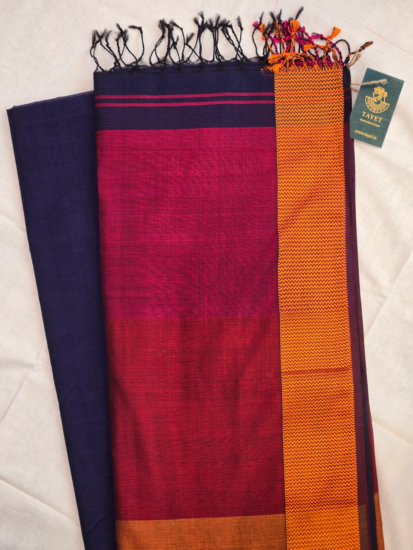 Blue Maheshwari Silk Cotton Saree