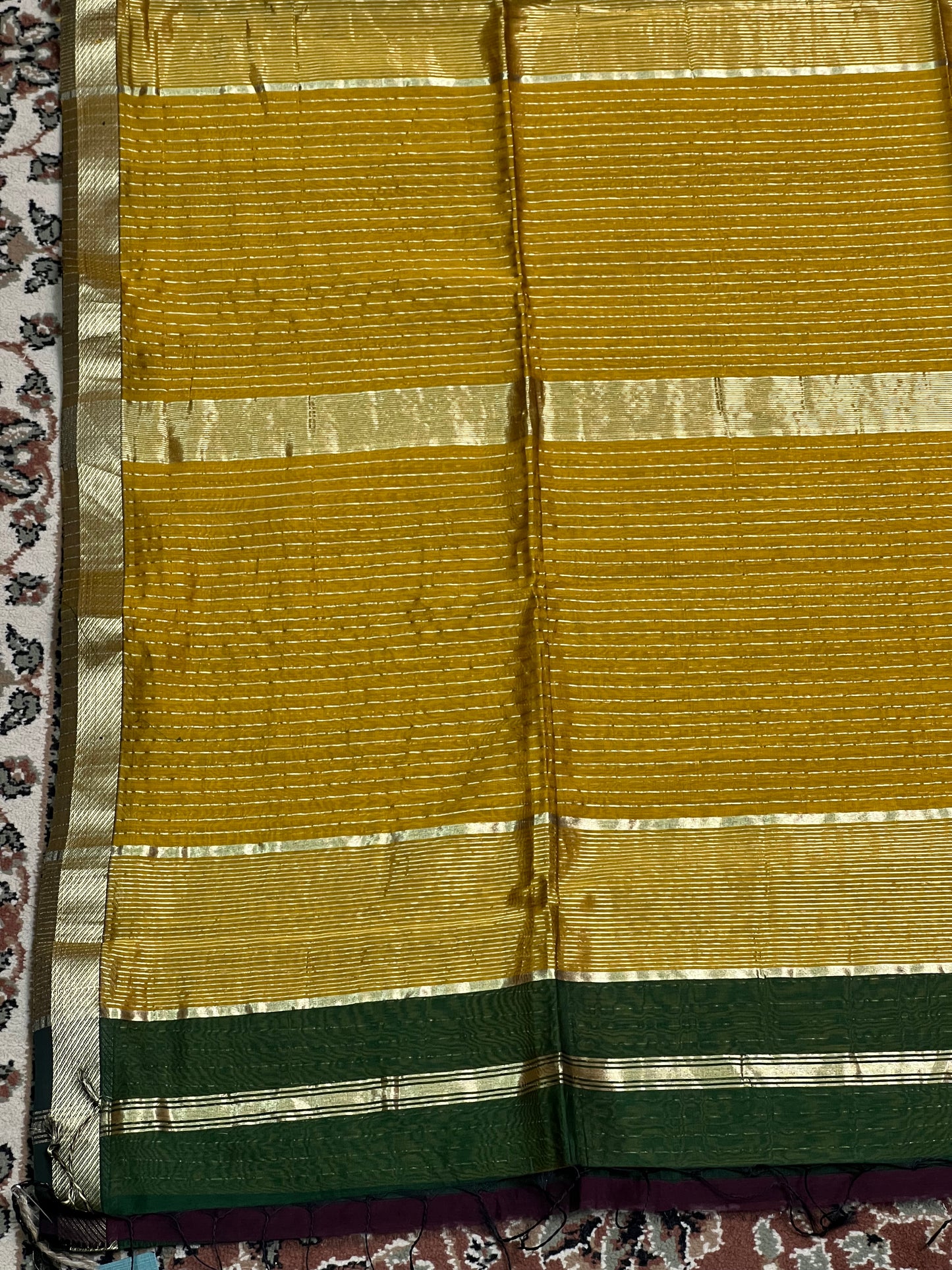 Green SilkCotton Maheshwari Saree