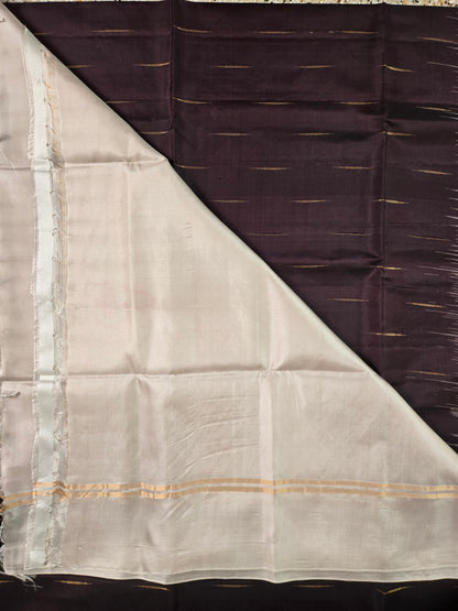 Dark Maroon Pure Soft Silk Saree