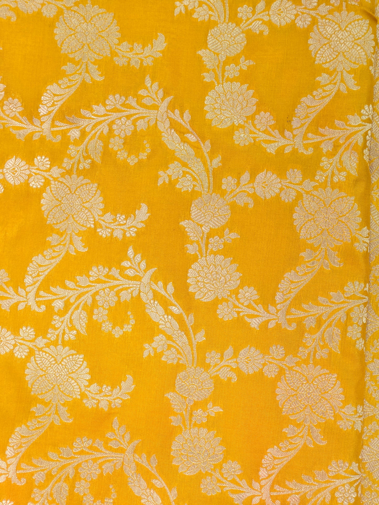 Yellow Banarasi Handloom Silk Saree