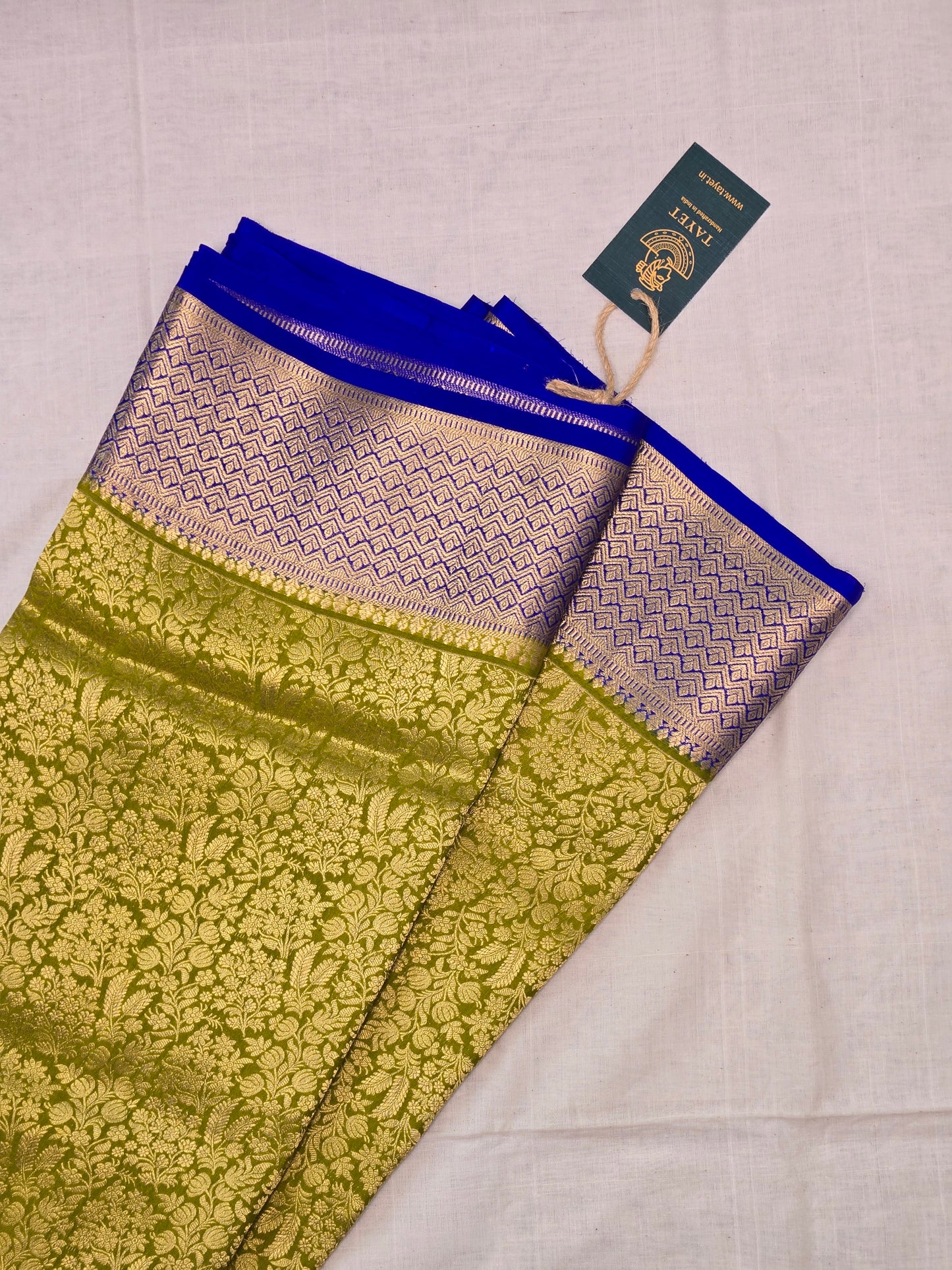 Green Mysore Crepe Silk saree