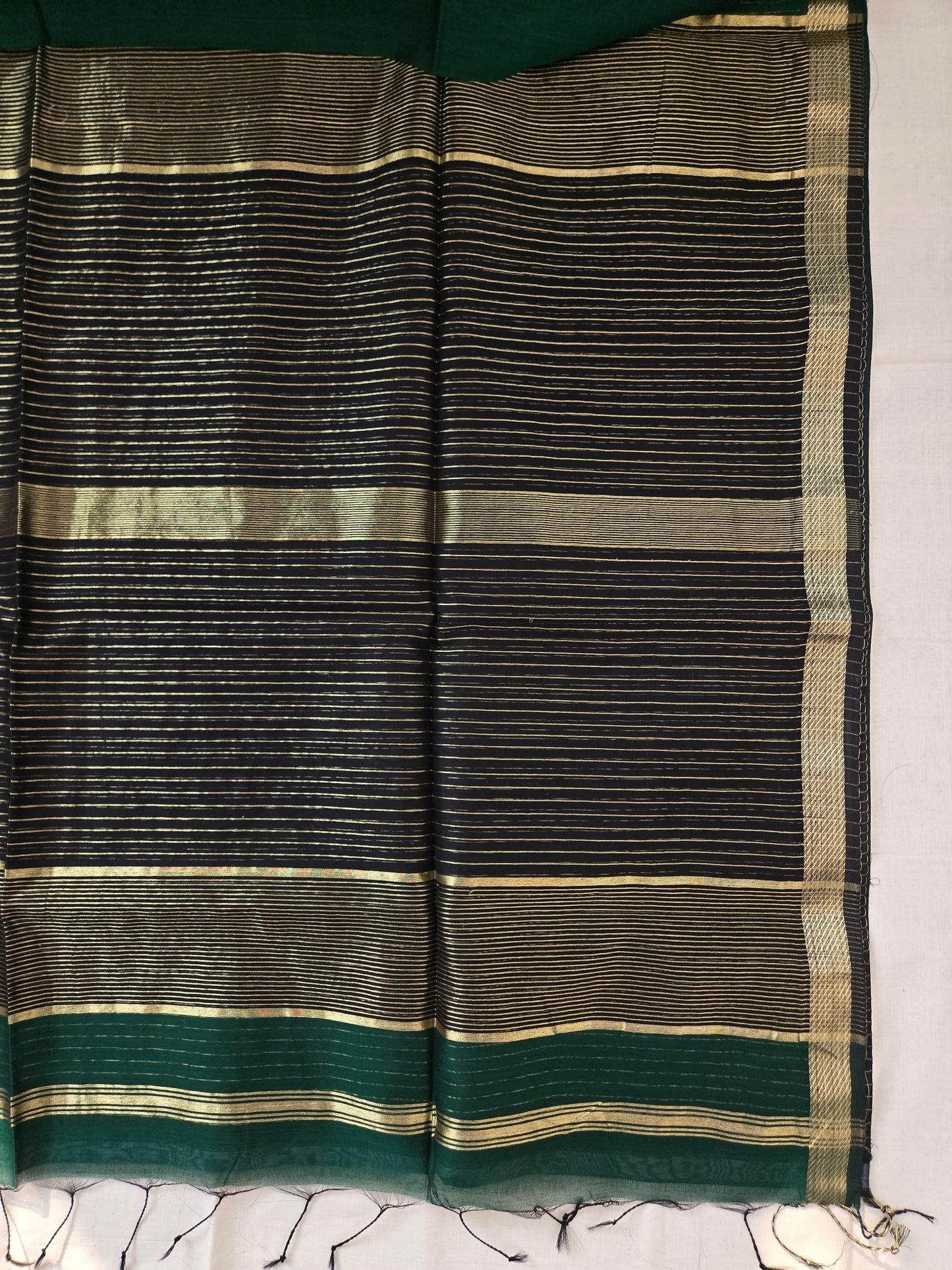 Green Maheshwari Silk Cotton Saree