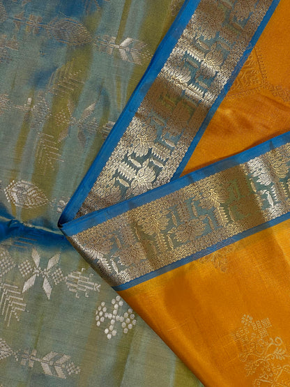 Yellow Pure Soft Silk Saree