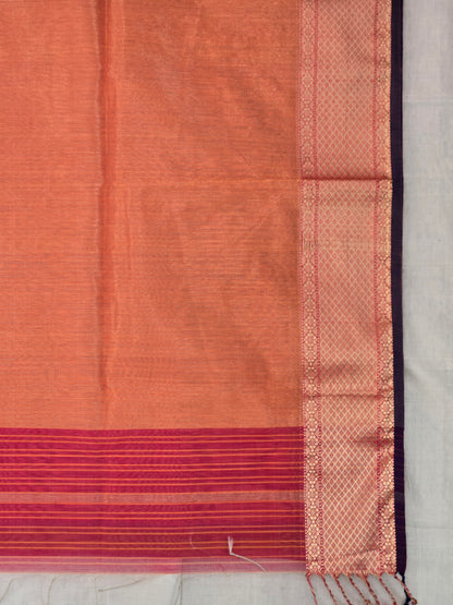 Pink Maheshwari Silk Cotton Saree