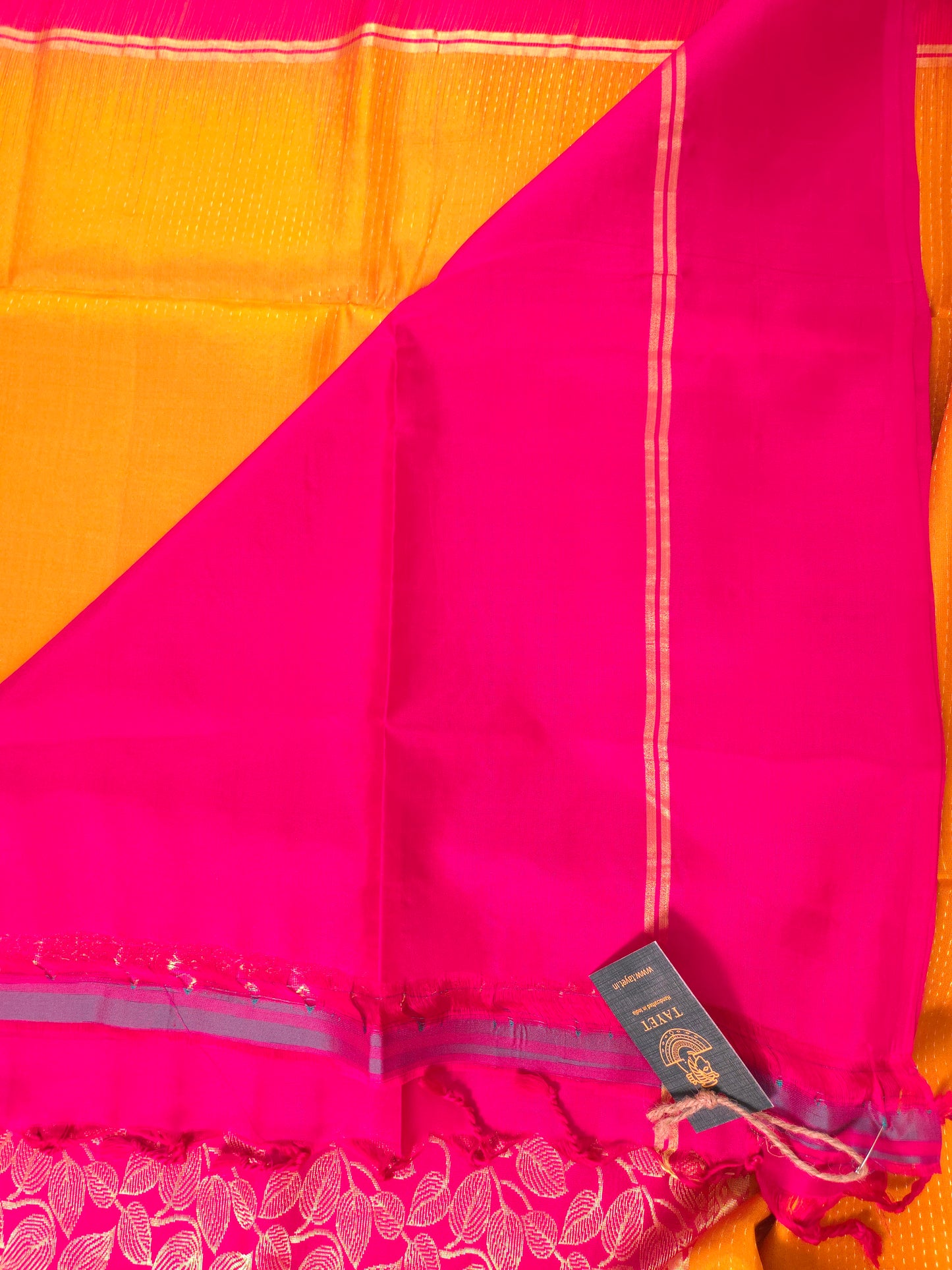 Yellow Pure Soft Silk Saree