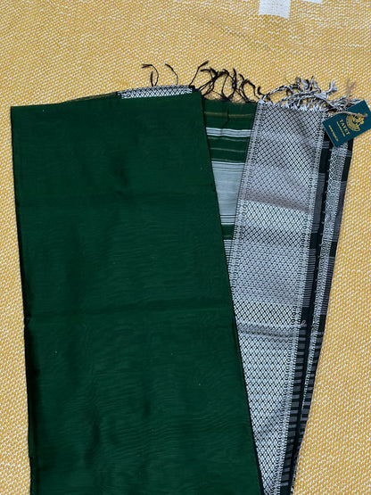 Green Silk Cotton Maaheshwari Saree