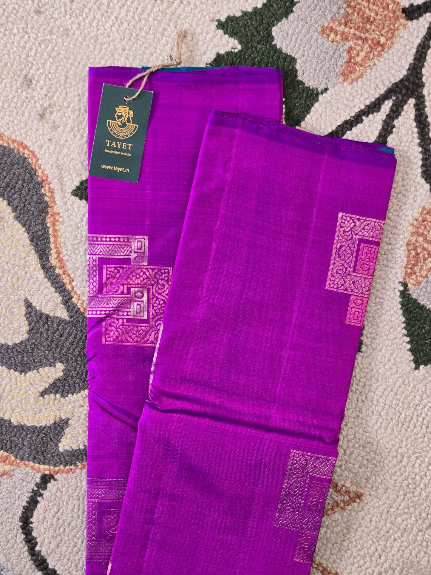 Purple Pure Soft Silk Saree