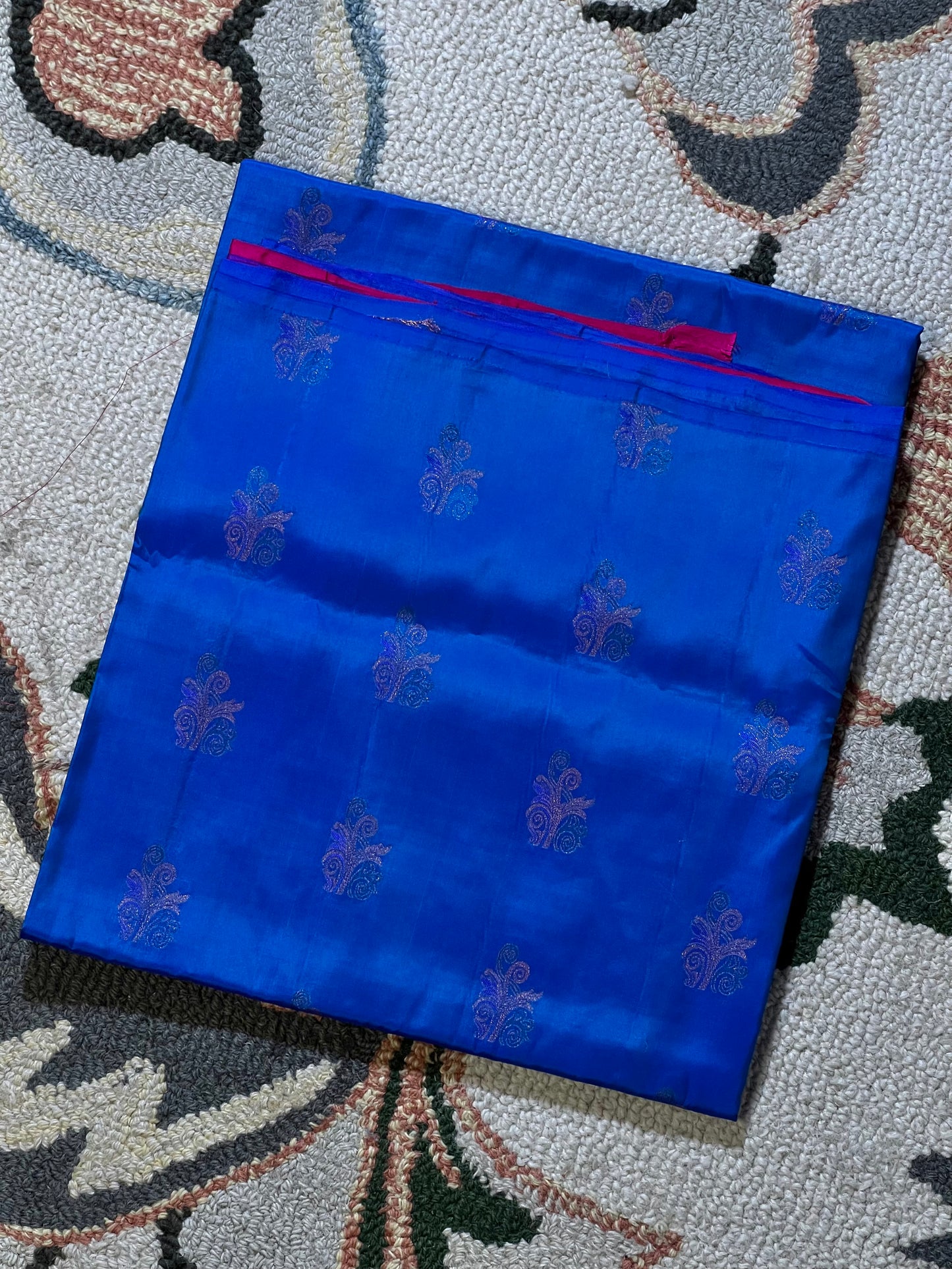 Blue Pure Soft Silk Saree