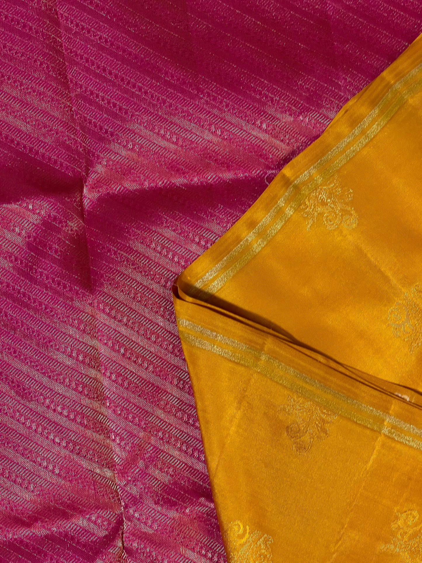 Yellow Pure Soft Silk Saree