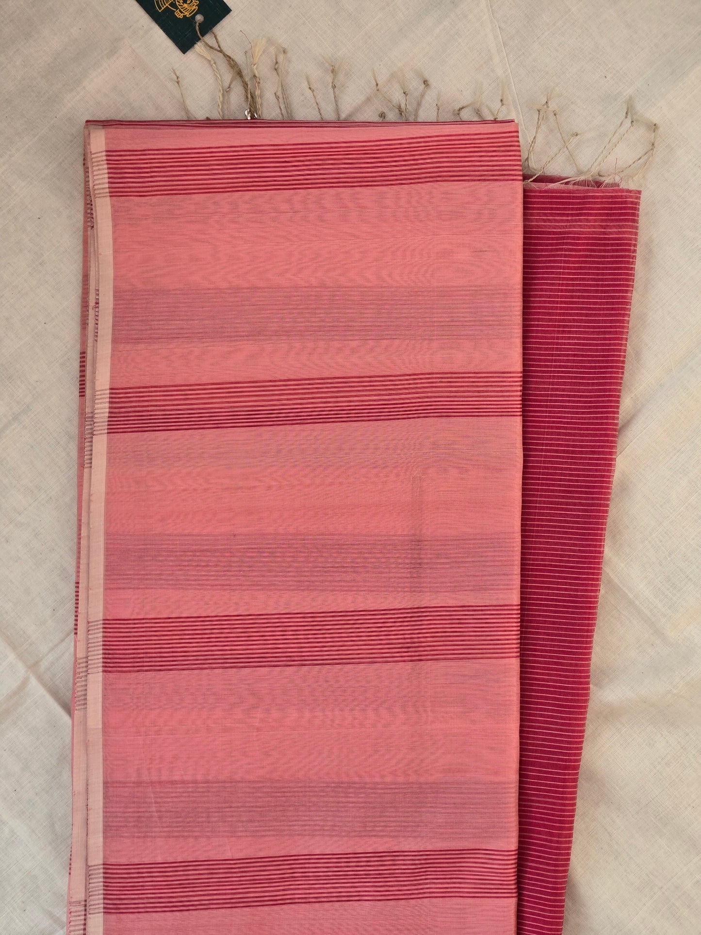 Pink Maheshwari Silk Cotton Saree