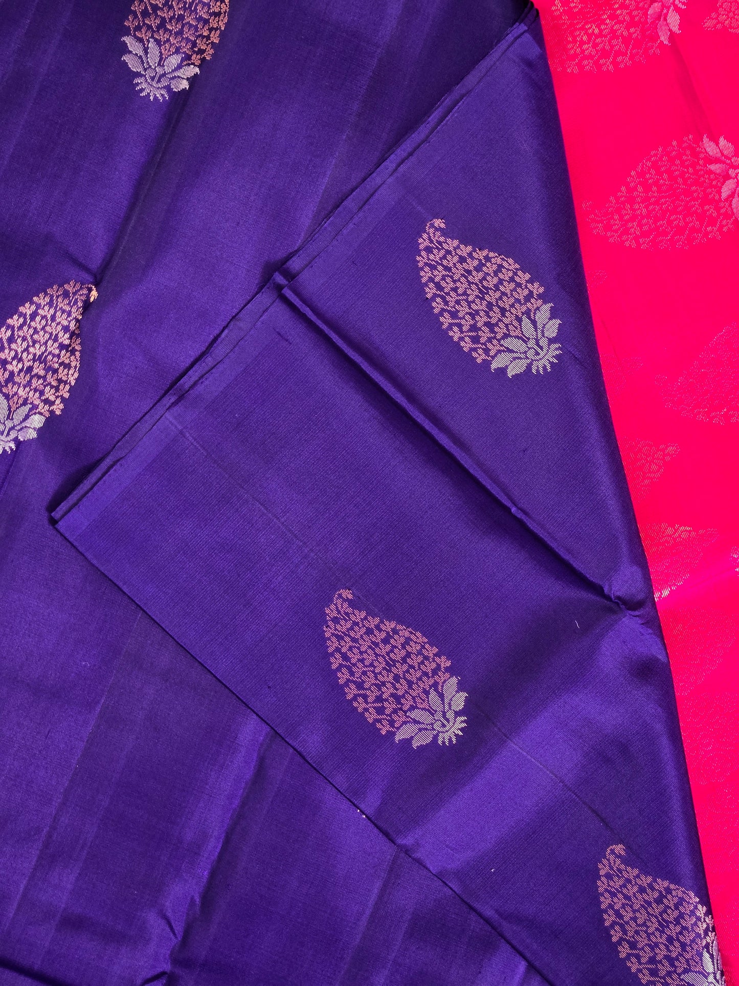 Navy Blue Pure Soft silk Saree