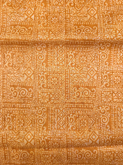 Mustard Printed Silk Cotton Saree