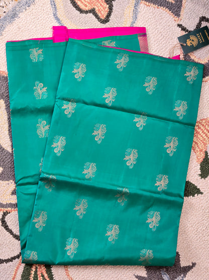 Green Pure Soft Silk Saree