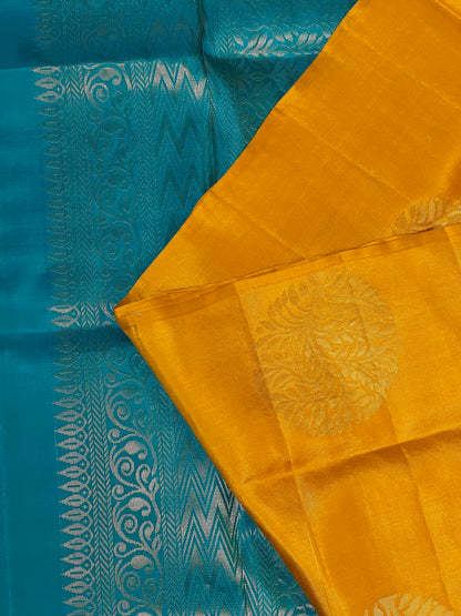 Yellow Pure Soft Silk Saree