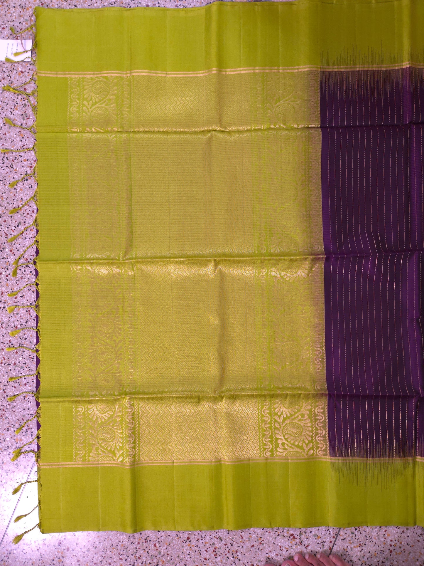 Purple Pure Soft Silk Saree