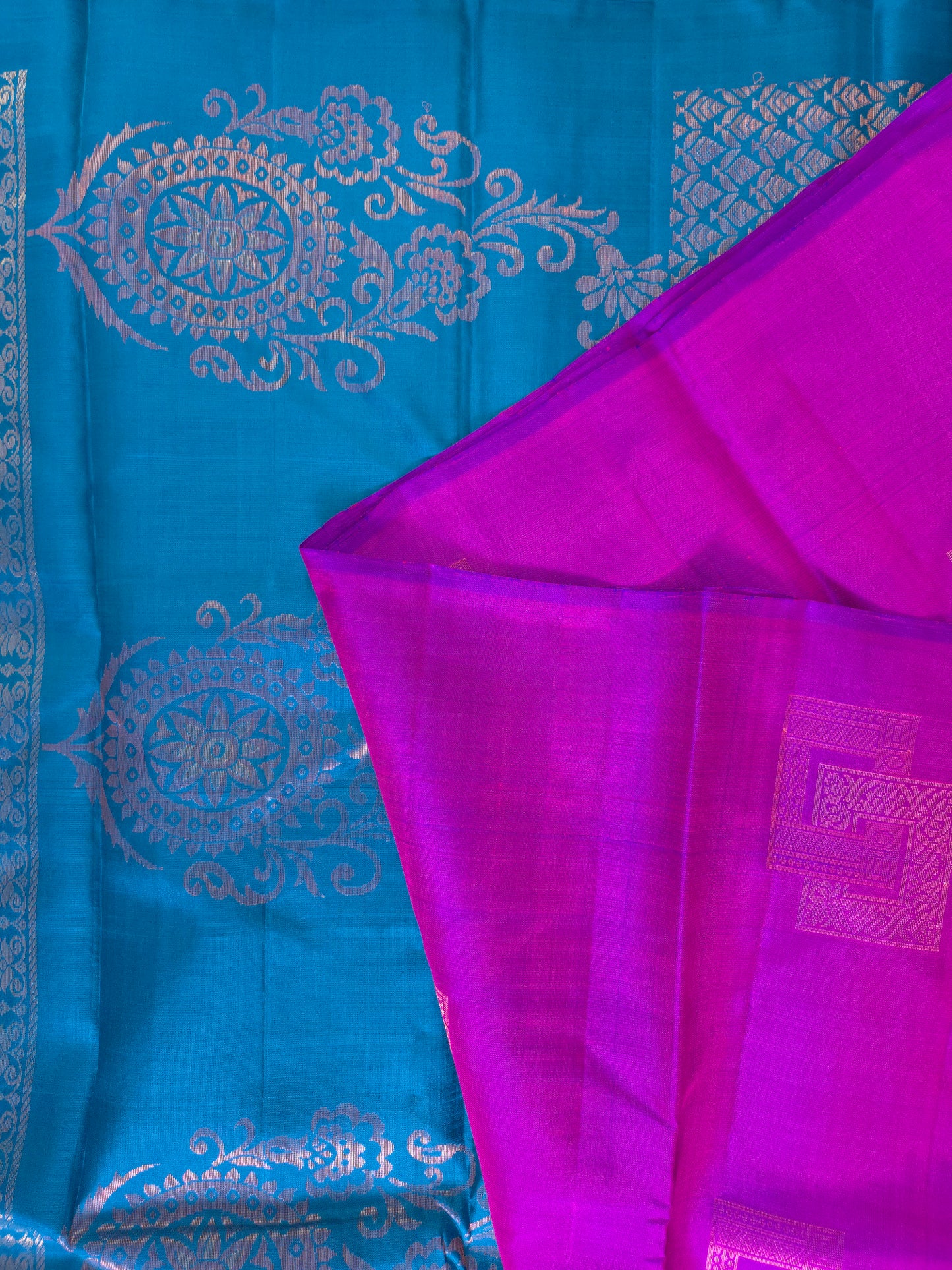 Purple Pure Soft Silk Saree