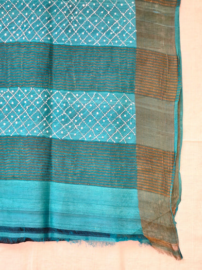 Black Kantha Pure Silk Saree