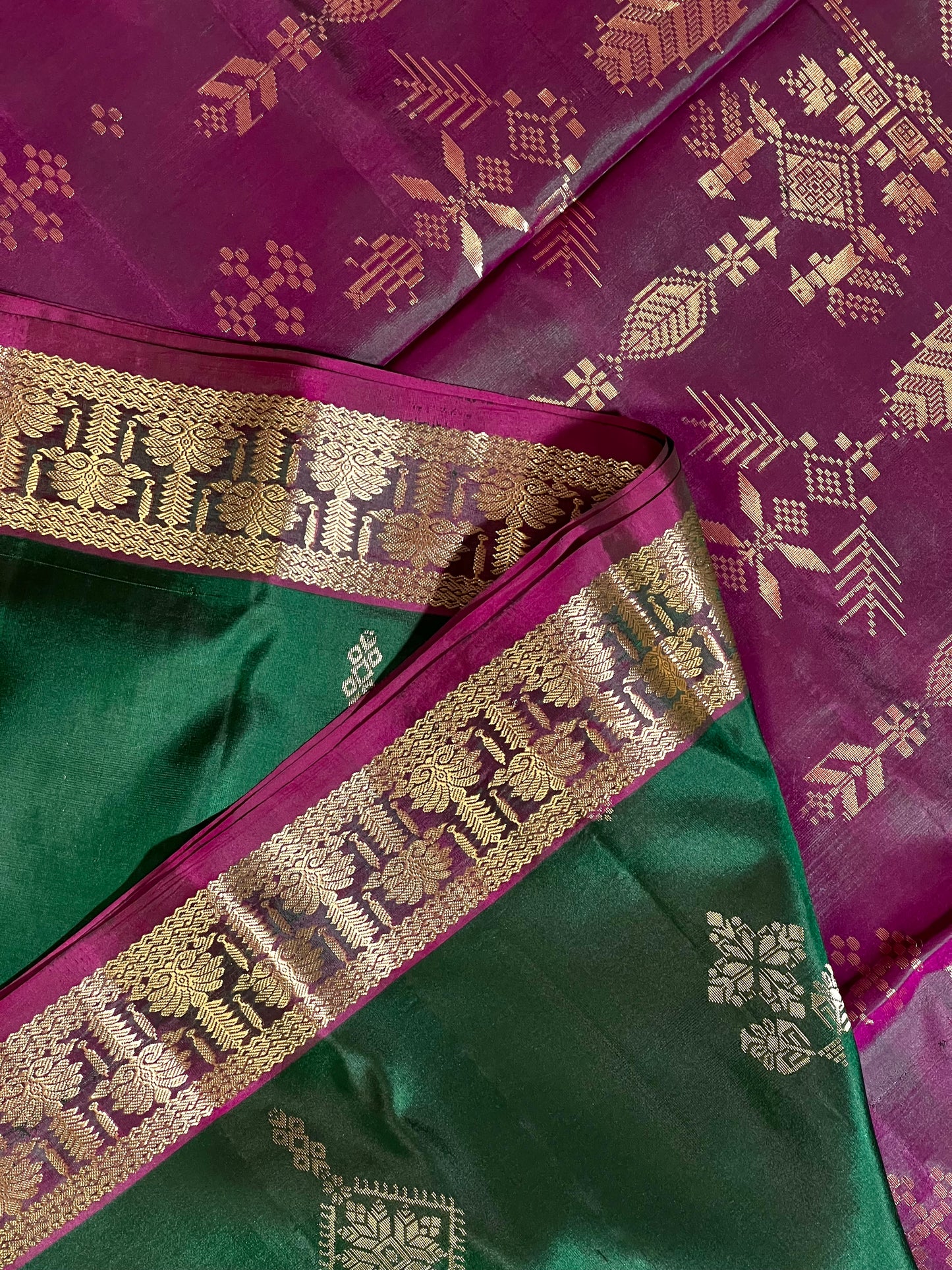 Green Pure Soft Silk Saree