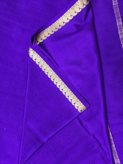 Purple Mysore Crepe Silk Saree