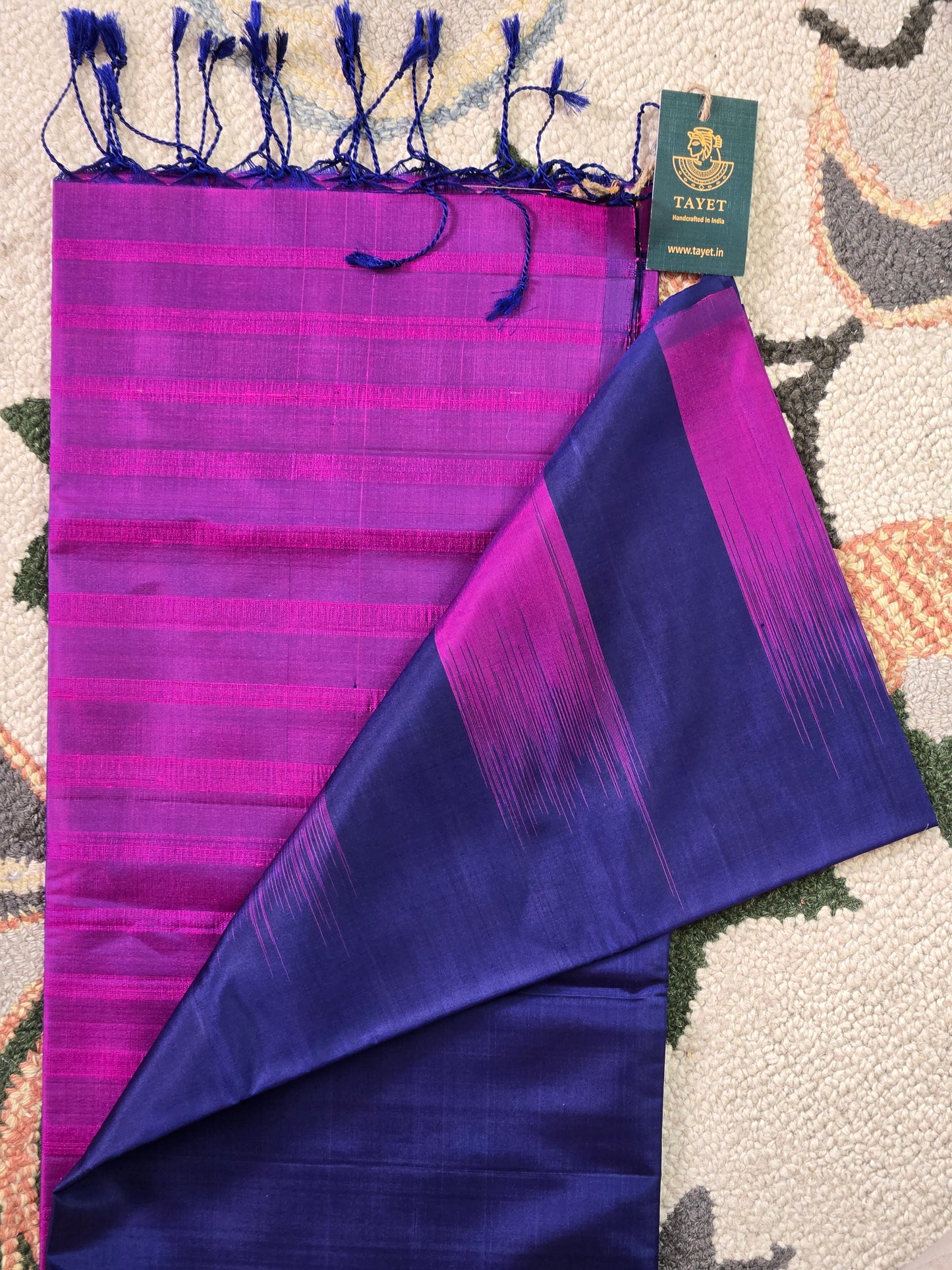 Purple Pure Soft Silk Saree