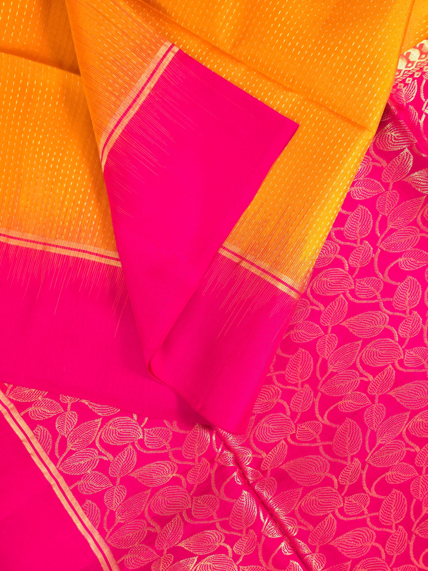 Yellow Pure Soft Silk Saree