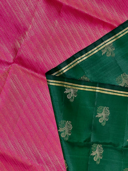 Green Pure Soft Silk Saree