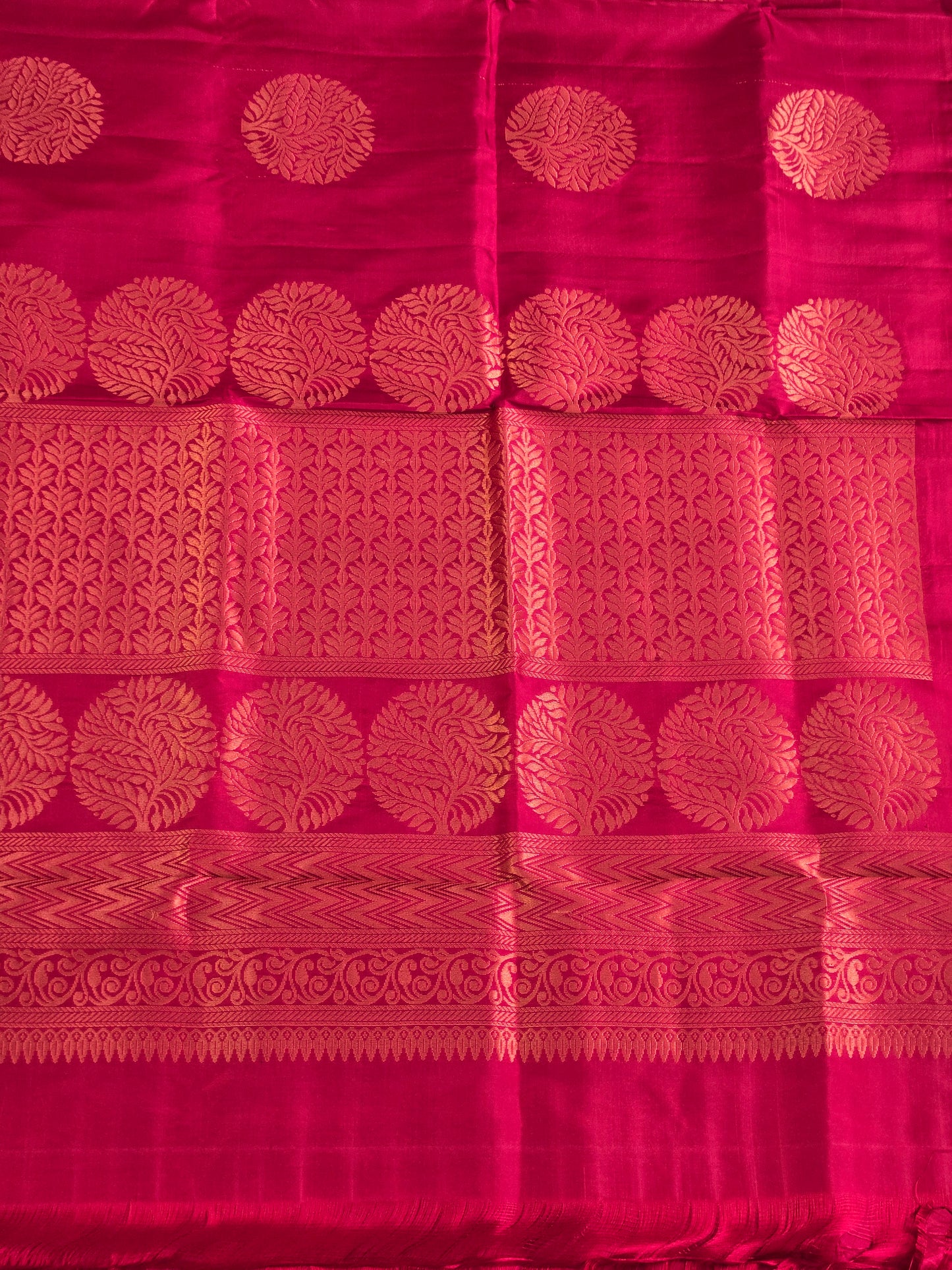 Maroon Pure Soft Silk Saree