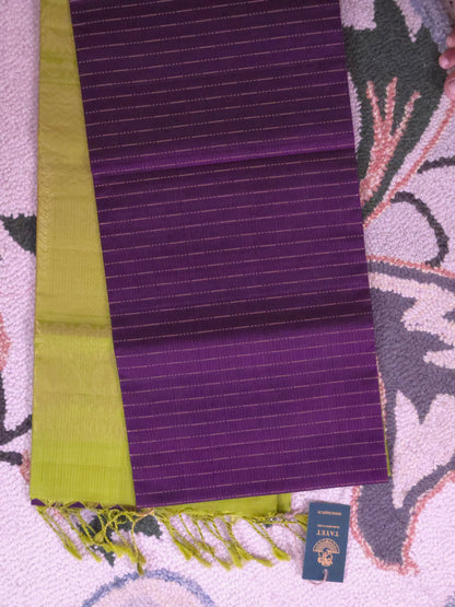 Purple Pure Soft Silk Saree