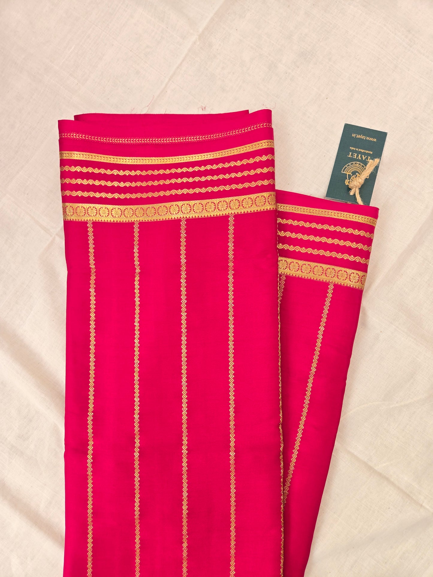 Pink Mysore Crepe Silk Saree