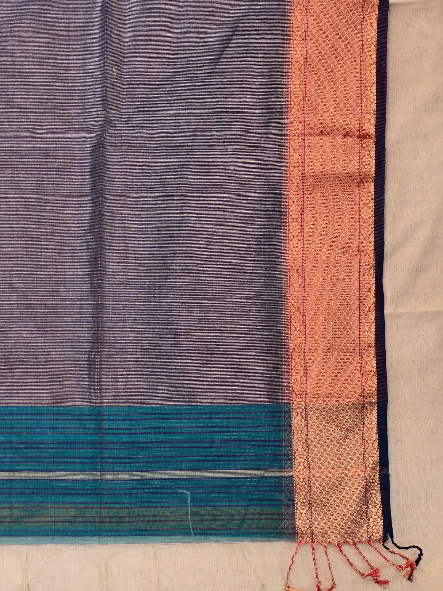 Blue Maheshwari Silk Cotton Saree